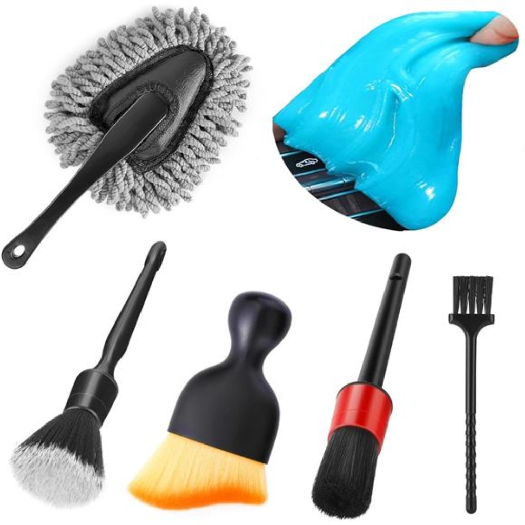Fitosy Car Interior Duster Detail Brush Cleaning Gel Kit, Soft Dash Vent Dusting